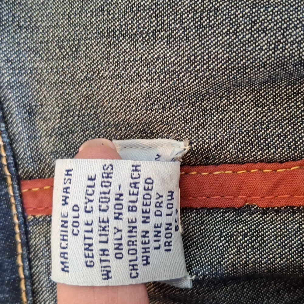 Navy Blue Denim Jacket with Blazer Cut and Relaxed Fit - Picture 7 of 7